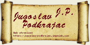 Jugoslav Podkrajac vizit kartica